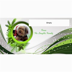 Merry Christmas 4x8 Photo Card In  Green