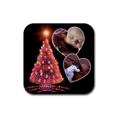 O Christmas tree coaster - Rubber Coaster (Square) O Christmas tree coaster - Rubber Coaster (Square)