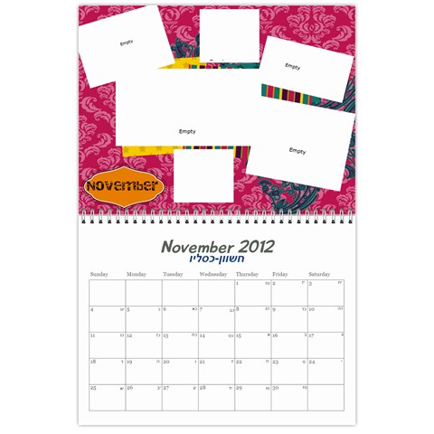 Calendar 2012 By Bryna Nov 2012
