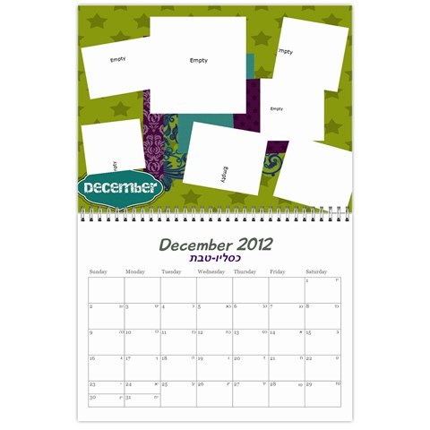 Calendar 2012 By Bryna Dec 2012