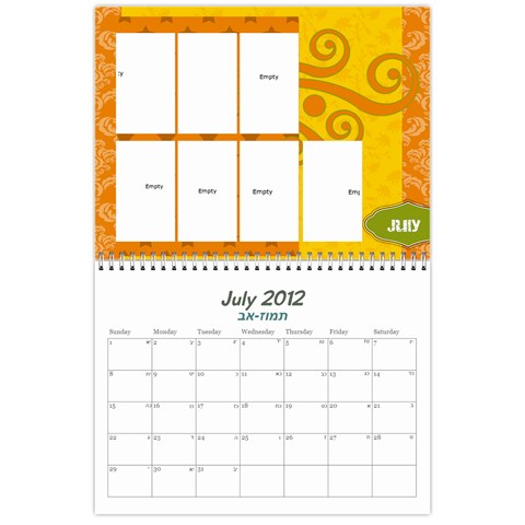 Calendar 2012 By Bryna Jul 2012