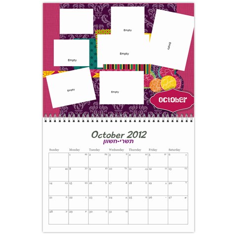 Calendar 2012 By Bryna Oct 2012