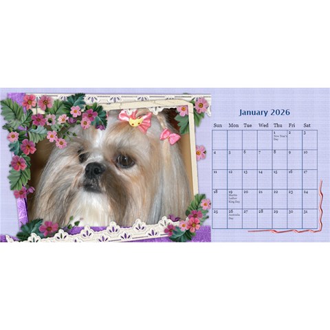 Little Flowers Desktop Calendar By Deborah Jan 2026