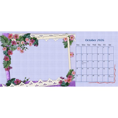 Little Flowers Desktop Calendar By Deborah Oct 2026