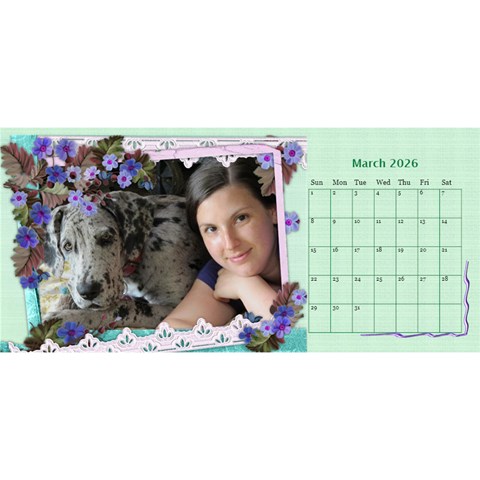Little Flowers Desktop Calendar By Deborah Mar 2026