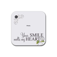 coaster - love - s1 - Rubber Coaster (Square) coaster - love - s1 - Rubber Coaster (Square)