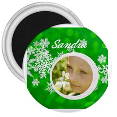3 magnet round green snowflake - 3 Magnet 3 magnet round green snowflake - 3 Magnet