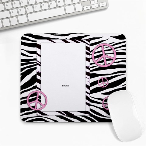 Mousepad Zebra Pink Peace By Laurrie Front