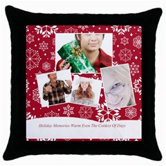 christmas - Throw Pillow Case (Black)