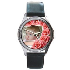 My Pink Rose Round Watch