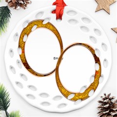 Love gold double sided Filigree ornament - Round Filigree Ornament (Two Sides) Love gold double sided Filigree ornament - Round Filigree Ornament (Two Sides)