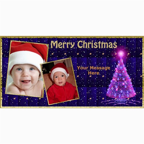 Deep Blue Christmas 4x8 Photo Card By Deborah 8 x4  Photo Card - 1