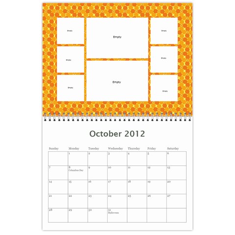 Marks Calander By Sandra Oldham Oct 2012