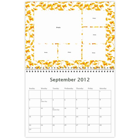Marks Calander By Sandra Oldham Sep 2012