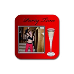Party Time Coaster - Rubber Coaster (Square) Party Time Coaster - Rubber Coaster (Square)