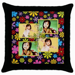 throw pillow case - n (5 styles) - Throw Pillow Case (Black) throw pillow case - n (5 styles) - Throw Pillow Case (Black)