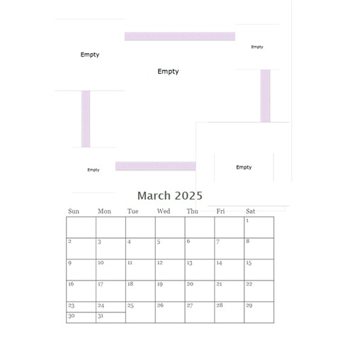 2025 Calendar By Joely Mar 2025