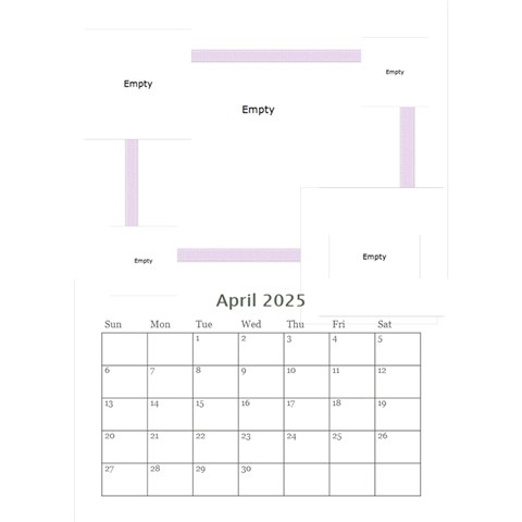 2025 Calendar By Joely Apr 2025