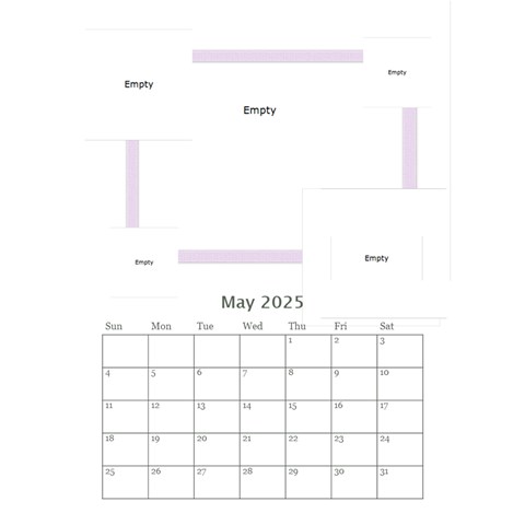 2025 Calendar By Joely May 2025
