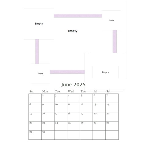 2025 Calendar By Joely Jun 2025