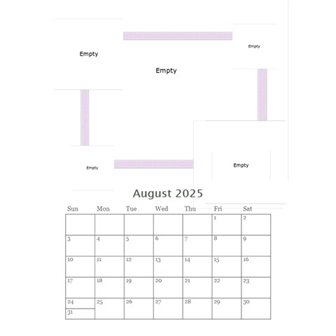2025 Calendar By Joely Aug 2025