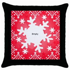 snowflake pillow (5 styles) - Throw Pillow Case (Black) snowflake pillow (5 styles) - Throw Pillow Case (Black)