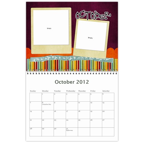 Nannys Calender By Sandra Oldham Oct 2012