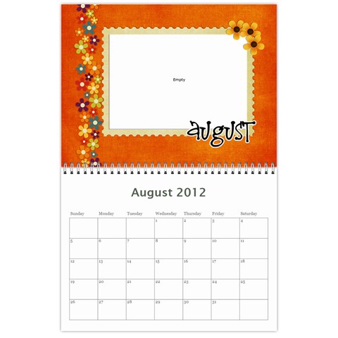 Nannys Calender By Sandra Oldham Aug 2012
