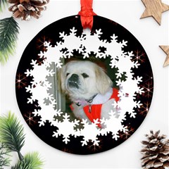 snowflake two side ornament - Round Ornament (Two Sides) snowflake two side ornament - Round Ornament (Two Sides)