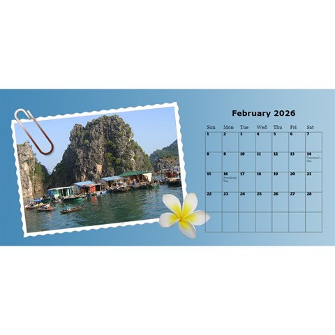 Postcard Desktop Calendar By Deborah Feb 2026