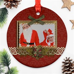 Round Ornament (Two Sides): Christmas1 Round Ornament (Two Sides): Christmas1