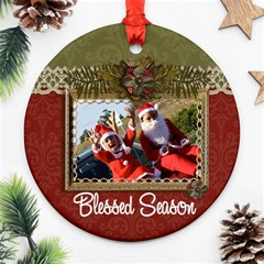 Round Ornament (Two Sides): Christmas3 Round Ornament (Two Sides): Christmas3