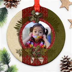 Round Ornament (Two Sides): Christmas6 Round Ornament (Two Sides): Christmas6
