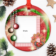 happy holidays 1 - Round Ornament (Two Sides) happy holidays 1 - Round Ornament (Two Sides)