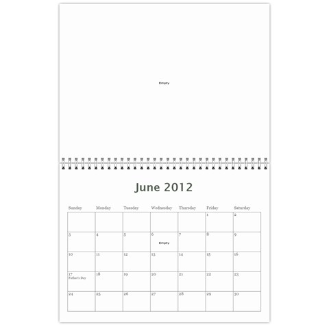 2012 Calendar Jun 2012
