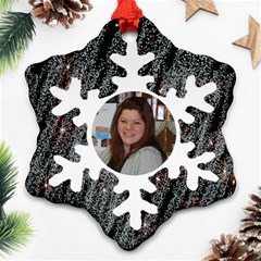Bkack with white snowflake ornament - Ornament (Snowflake) Bkack with white snowflake ornament - Ornament (Snowflake)