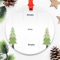 merry christmas - Round Ornament (Two Sides)