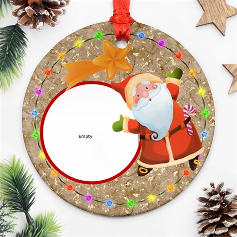 Jolly Santa Double Sided Round Ornament By Catvinnat Front
