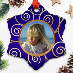 Blue and Gold Snowflake (2 Sided) - Snowflake Ornament (Two Sides) Blue and Gold Snowflake (2 Sided) - Snowflake Ornament (Two Sides)
