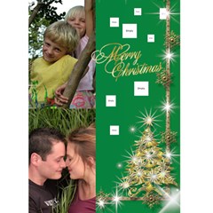 Gold Tree Christmas Card 5x7 - Greeting Card 5  x 7 
