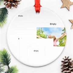 happy christmas - Round Ornament (Two Sides) happy christmas - Round Ornament (Two Sides)