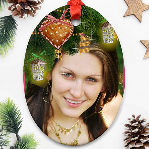 Christmas Wishes Ornament (2 Sided) By Deborah Front