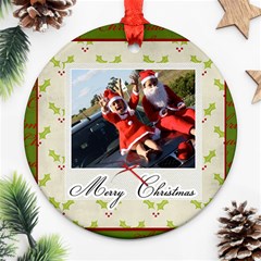 Round Ornament (Two Sides) : Merry Christmas Round Ornament (Two Sides) : Merry Christmas