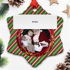Merry Christmas Snowflake Ornament - Ornament (Snowflake)