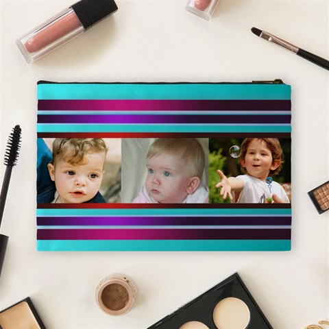 Pretty Stipes Large Cosmetic Bag (6 Photos) 2 By Deborah Back