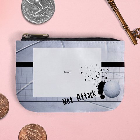 Volleyball Mini Coin Purse By Mikki Front