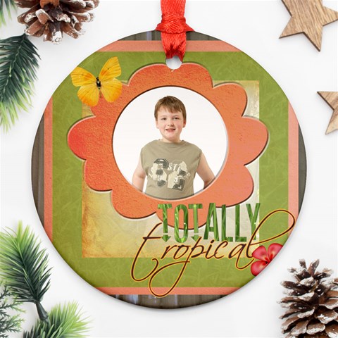 Totally Tropical Single Sided Ornament By Catvinnat Front