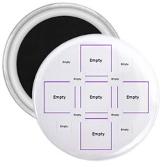 Purple Heart 3 inch Magnet - 3  Magnet