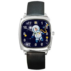 Rocket Man Leather Strap Watch