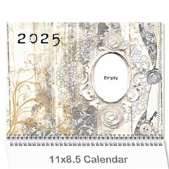 Weathered Floral 2025 Calendar - Wall Calendar 11  x 8.5  (12-Months)